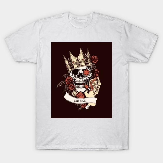 Player skull T-Shirt by Ernstar 